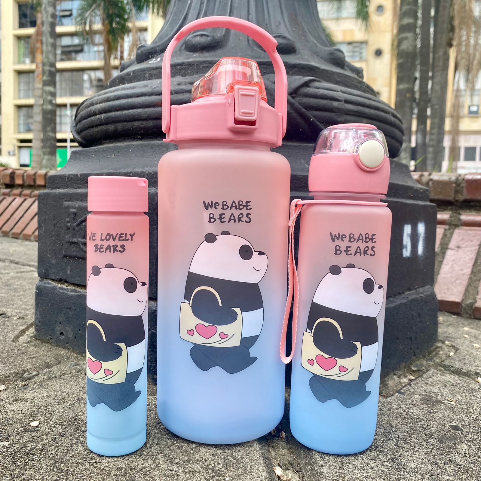 Set x3 Termos De Oso Con Stickers